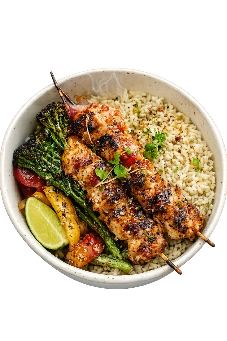 Thai Chicken Skewers Bowl